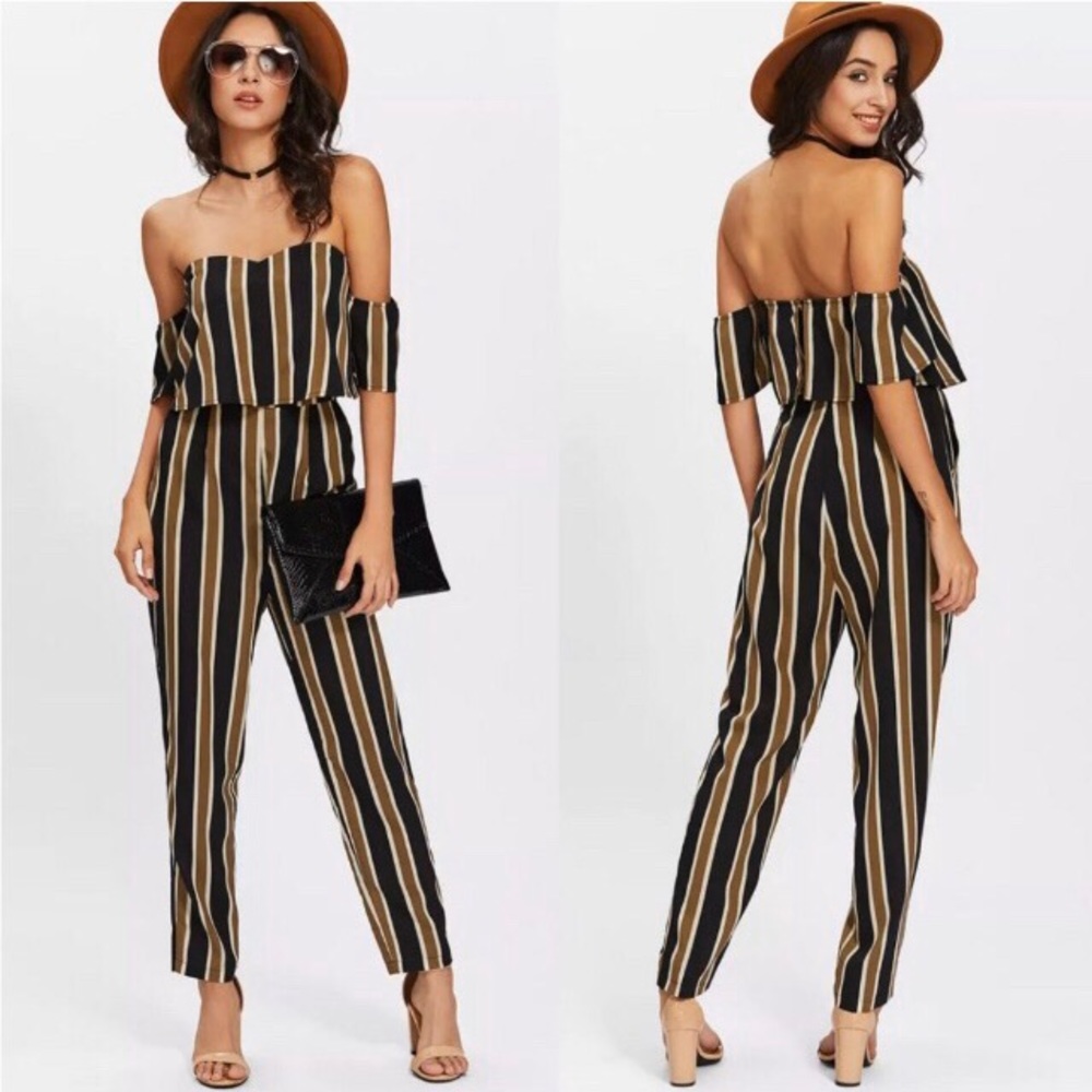 Brown and Black Romper Brand New